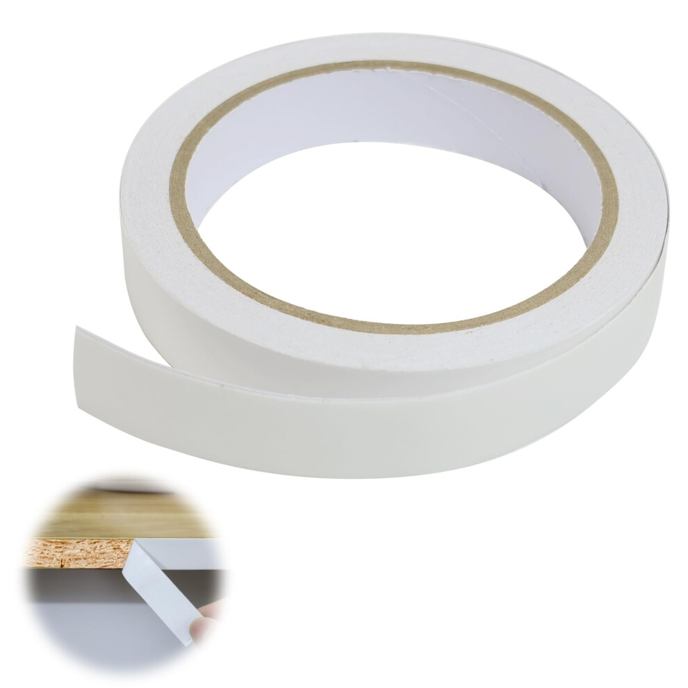 18Mm X 10M Melamine Edge Banding, White Self-Adhesive Furniture Edging Strip Without Ironing Pre-Glued Veneer Tape For Furniture Restoration, Cabinet 5002547388448