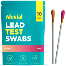 Alevial Lead Test Kit 10 Instant Testing Swabs for Home Dip Swab in Water (No Vinegar Required) Lead Detector Dishes Paint Metal Surface Detection
