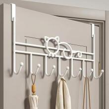 WBDXWB Over The Door Hook, Over Door Hanger for Coat, Towel, Bag, Robe (1 Pack, White)