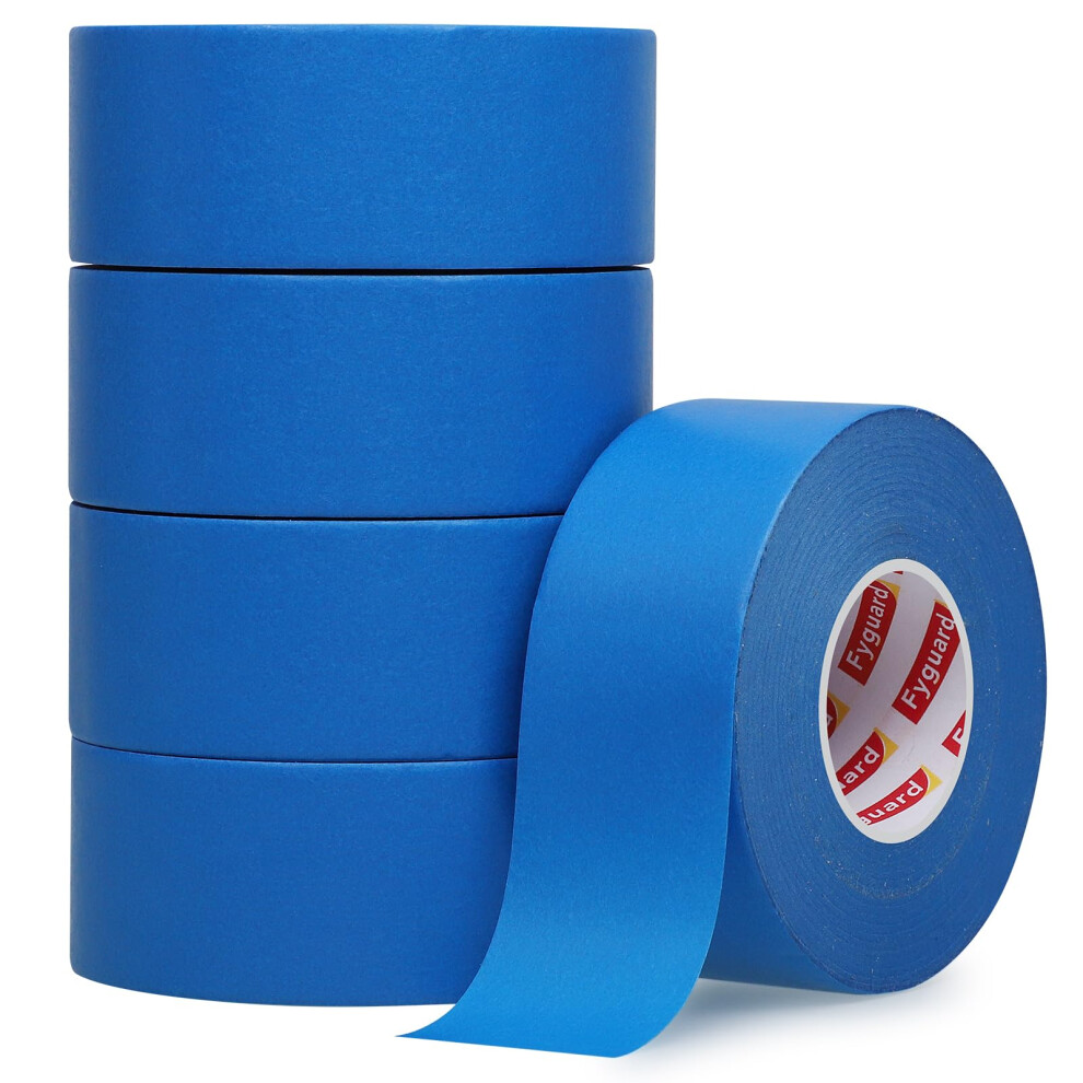 5 Rolls Painters Tape Blue, 36Mm X 50M Masking Tape Decorators Tape Paper Tape Heat Resistant Uv Resistant For Sharp Lines Edge Treatment Color Separ 86477369