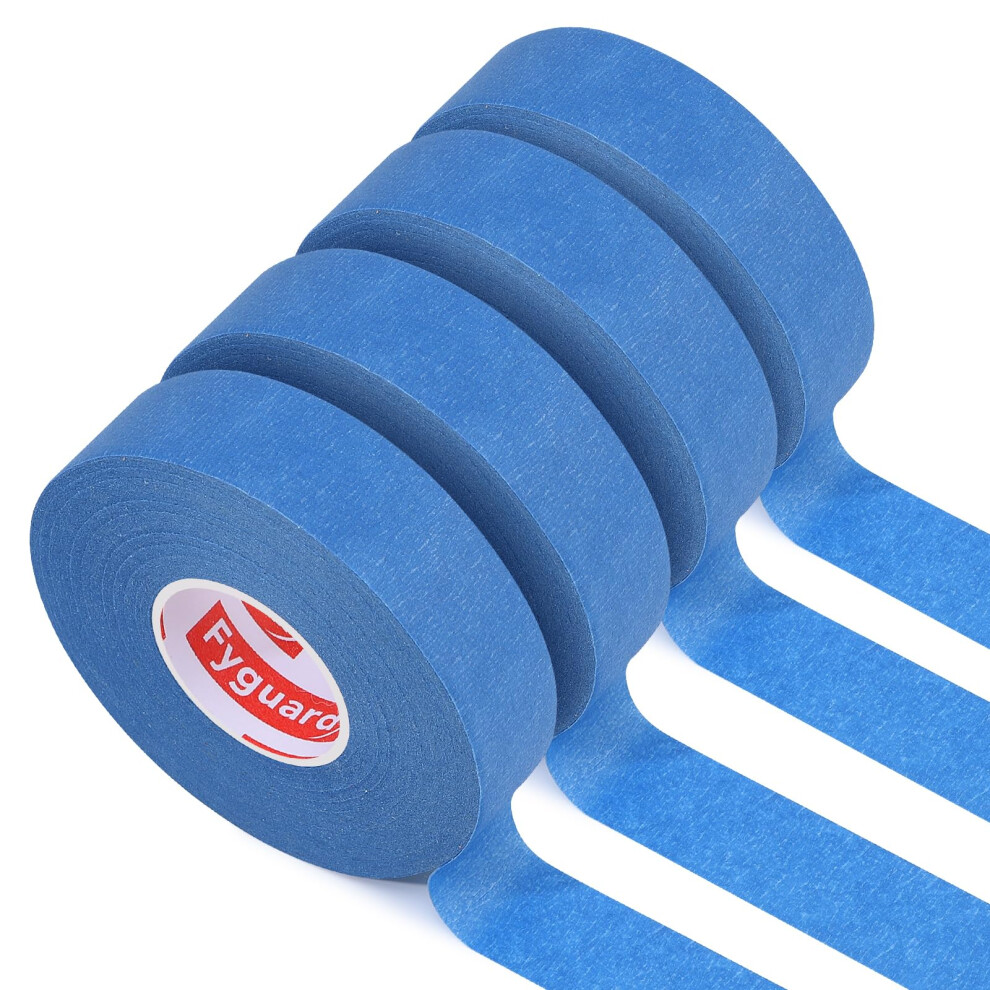 Fyguard 4 Rolls Blue Painters Tape, 24Mm X 50M Crepe Paper Waterproof Uv-Resistant Masking Tape For Painting Renovations Decoration, No Residue 43543878