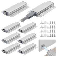 Push to Open Door Catches, 8 Packs Cupboard Push Open Catch Latch Release for Kitchen Closet Door Closing Cabinet Push Open Touch Push Close Drawer O