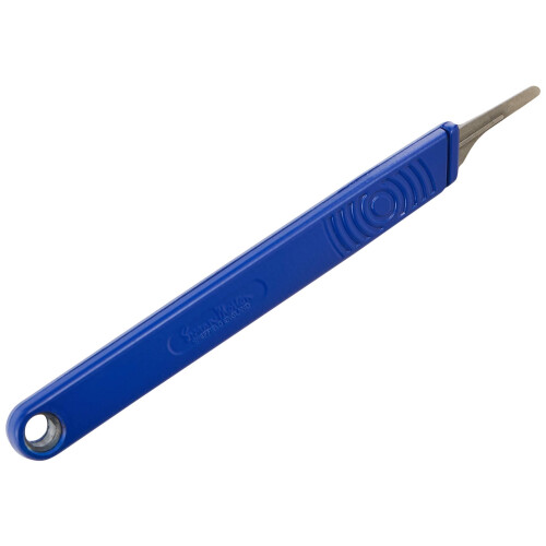 2806 Swann Morton Retract away Handle - Sleeved , Blue