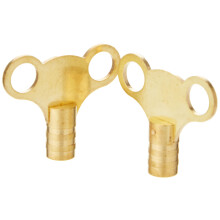 Merriway BH02832 Easigrip Clock Type Radiator Key Solid Brass - Pack of 2 Pieces