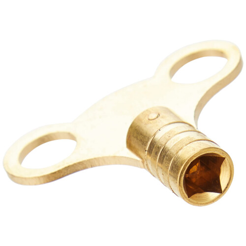 Merriway BH02832 Easigrip Clock Type Radiator Key Solid Brass - Pack of 2 Pieces 2