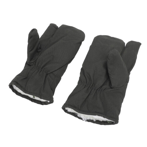 Warme Handschuhe 3-Finger-Fäustlinge eine Größe grüner Samt
