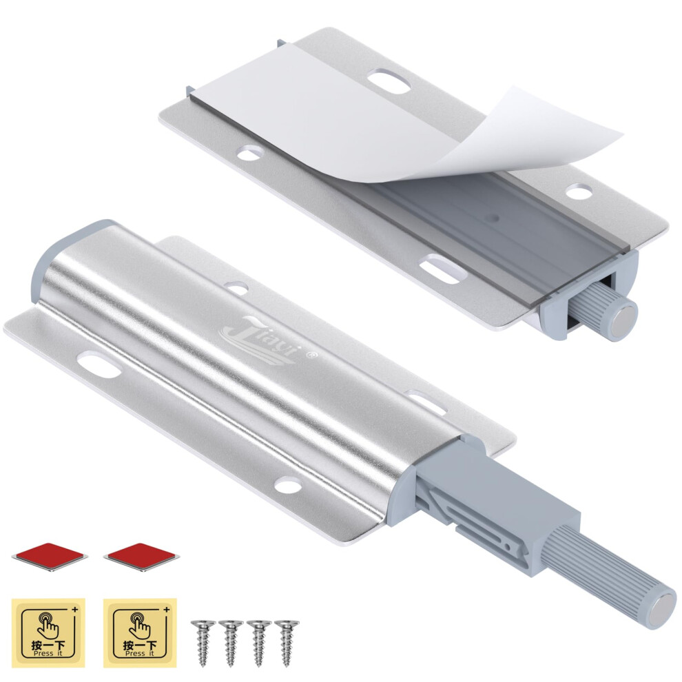Photos - Furniture Hardware Push to Open Door Catches for Cupboard Jiayi 2 Pack Push Pull Catch Touch Open Door Latch Magnetic Push Release Drawer Push