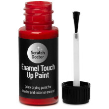 Scratch Doctor Enamel Touch Up Paint 15ml Easy and Quick Drying Suitable for Kitchen Appliances, Bathroom, Metal, Radiator, Fridge, Shower, Sink (Red