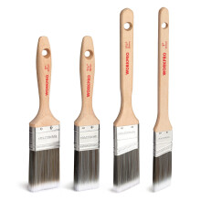WORKPRO 4 PCS Professional Paint Brush Set, Gloss Flat Brush and Angle Brush 25 mm / 38 mm / 50 mm Decorating Paintbrushes for Walls and Ceilings