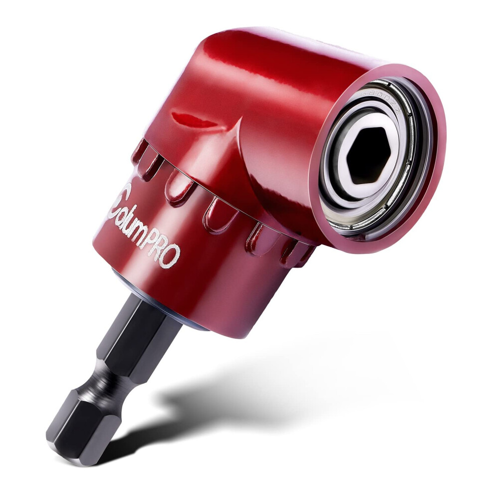 Columpro 1/4 Inch 105 Degree Right Angle Driver Adapter Hex Shank Power Screwdriver, Quick Change Drive And Magnetic Bit Socket Attachment Adapter 5051226624216