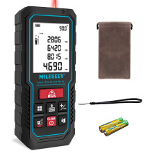 120M Laser Measure Device, MiLESEEY 229ft Digital Laser Tape Measure with Upgrade Electronic Angle Sensor, 2mm Accuracy, Area Measurement,Volume and