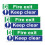 stcky Fire Exit Sign - 30cm x 10cm Ideal Sized Fire Exit Arrow Self Adhesive Vinyl Signs [Pack of 3] (Fire Exit Keep Clear) 1