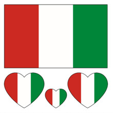 100pc Italian Flag Temporary Tattoos Waterproof Easy Apply for Sports Events Parties Festivals