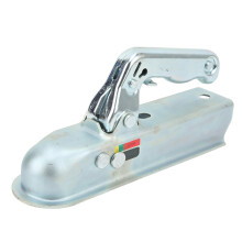 Corrosion Resistance Trailer Coupler Hitch Ball Spring Loaded Release Forged Steel Galvanized Finish Straight Tongue Coupler Zinc Plated Bracket for