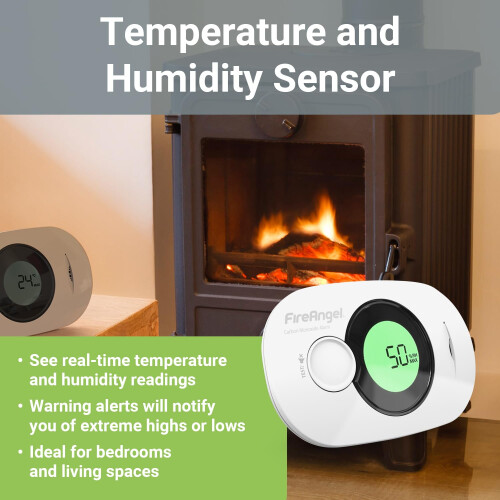 Fireangel FireAngel FA3322 Digital Carbon Monoxide Detector Humidity Temperature 2