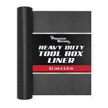 Precision Defined Professional Grade Tool Box Liner, 61 cm x 3.0 m, Black | Tool Box Drawer Liner, Shelf Liner Non Slip Mat, Thick Cabinet Shelf Line