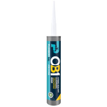OB1 PlumbersPal White Sanitary Sealant & Adhesive - Ideal for Kitchens & Bathrooms - Mould Resistant - Works in Water - Paintable