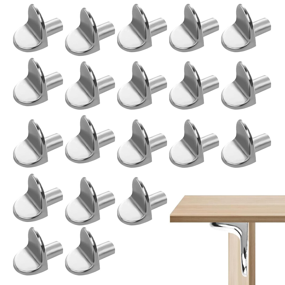 20 Pcs L-Shaped Shelf Support Pegs,L-Shaped Metal Shelf Support Pegs,5Mm Wardrobe Shelf Pegs For Furniture Kitchen Cabinet Bookcase Closet Wardrobe C 19589527