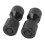 Black Aluminium 2 Hole Connector Pins Set 16
