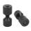 Black Aluminium 2 Hole Connector Pins Set 20