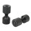 Black Aluminium 2 Hole Connector Pins Set 2