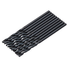 Draper 10pcs Black HSS Drill Bit, 1.0mm x 34mm - 08811 - for Metal, Wood and Plastic