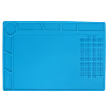 Non Stick Layer Silicone Repair Mat Heat Resistant Up To932F with Anti Slip Features for Soldering Flexible Mat with Accessories Slot Wide