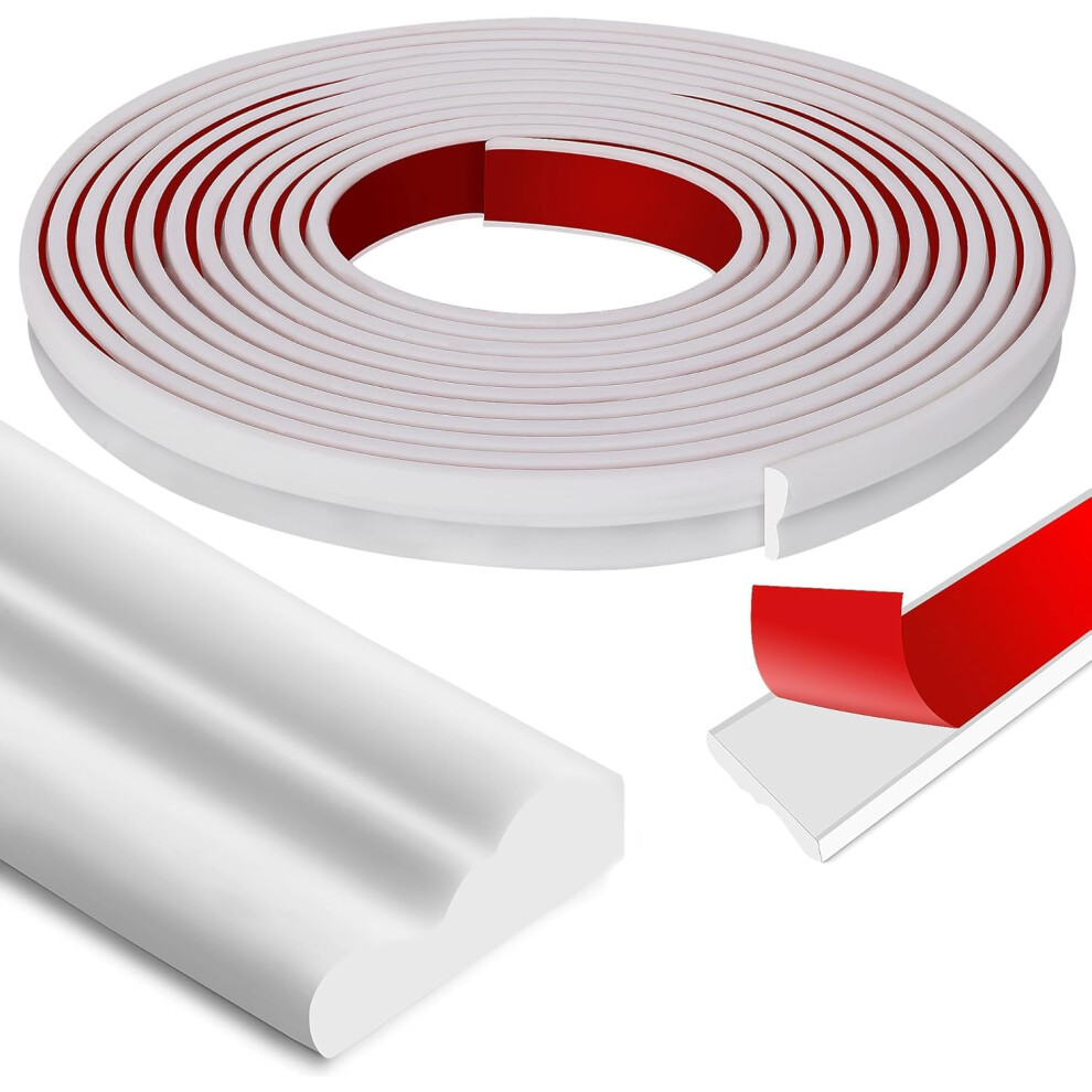 Photos - Other Hand Tools 20 Ft x 1.6''/6.1Mx4CM Wall Decoration Molding Trim - Self-Adhesive 3D Chair Rail Panel Molding - Flexible DIY Wall Trim