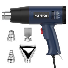 AHDXKUE Heat Gun, 2000W Hot Air Gun Kit 60-600 Dual Temperature Settings and Overload Protection, Heat Gun for Paint Stripping Heat Gun for DIY and