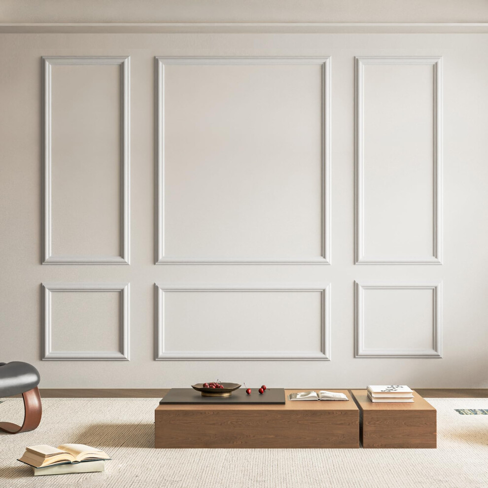Art3d Pre-Cut Wall Molding Set Of 6 Pcs, Ready-To-Assemble Wainscoting Panels For Interior Wall Dã©Cor Living Room Bedroom Accent Wall 5051227967565