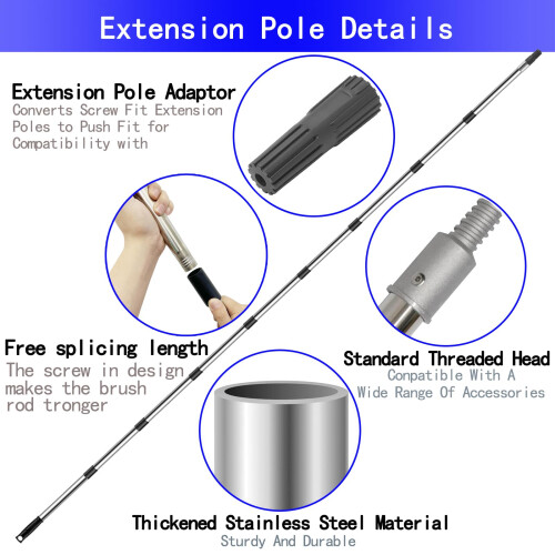 Paint Roller Extension Pole 118ft36m 10 Segmented Lightweight Stainles 2
