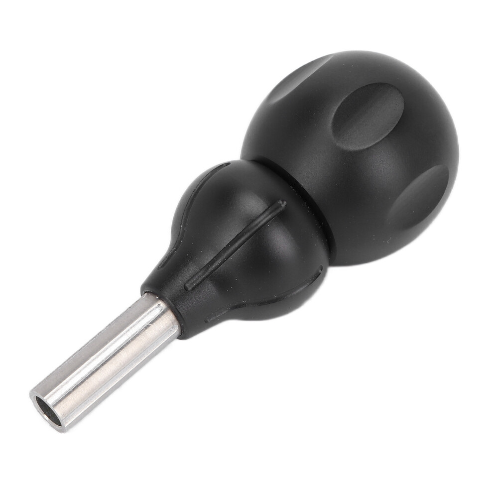 Black Tattoo Cartridge Grip Gourd Shaped 32Mm Aluminum For Coil Machines