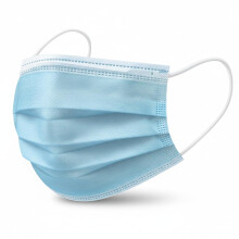 ORBIS FM Pack Of 50/100/2000 Disposable Face Mask Blue 3Ply Masks Elastic Earloops Breathable, For Sensitive Skin Mens & Womens face covering (100 M