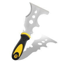 SZWLJ Multi Stainless Steel 15-in-1 Scraper Tool Paint Stripper Wood for Wallpaper Scraper Roller Brush Cleaning, Wrench, Putty Spreader & Pry Bar,