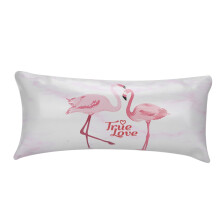 Nail Tech armlenpute for manikyrbord, flamingoformet håndpute med usynlig glidelås, myk sammenleggbar neglekunstmatte for salong og hjemmebruk
