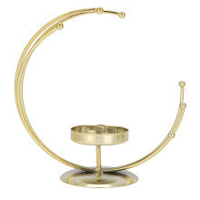 Islamic Ramadan Eid Candle Holder Stand Elegant Metal Ornament Display Romantic Ambiance Sturdy Construction Versatile Use Unique Design