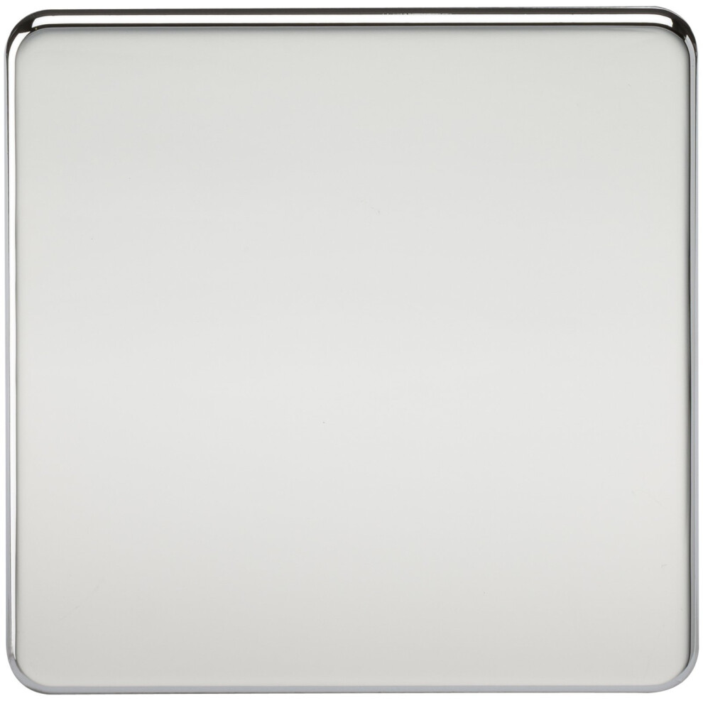 Knightsbridge Sf8350pc Screwless 1-Gang Blanking Plate, Polished Chrome 18305159