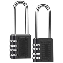 Combination Padlock Long Shackle Lock -BeskooHome 6.5cm Shackle Waterproof 4 Digit Resettable Combination Lock for School, Gym, Outdoor Shed Locker,