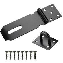 Stainless Steel Padlock Hasp and Staple Heavy Duty Shed Lock Hasp 4 Inch Shed Door Latch Gate Lock Latch Hinge Padlock Catch Door Clasp Latch