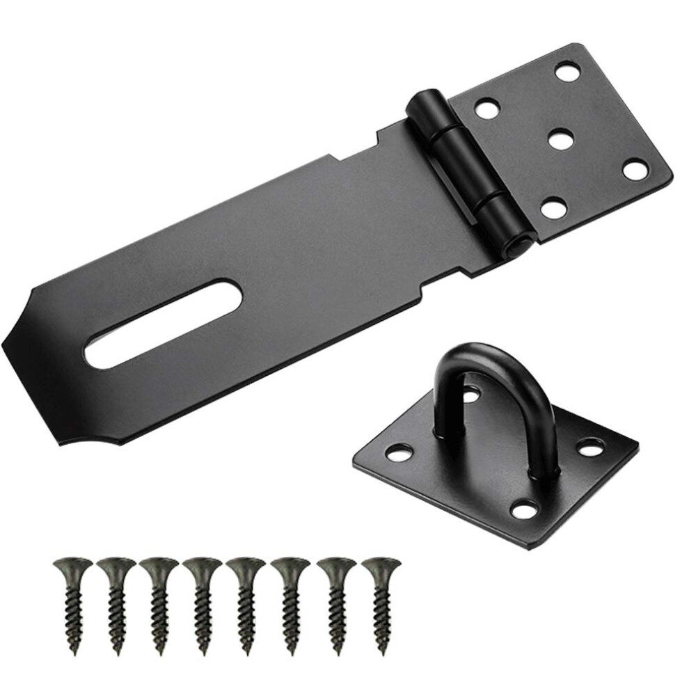 Stainless Steel Padlock Hasp And Staple Heavy Duty Shed Lock Hasp 4 Inch Shed Door Latch Gate Lock Latch Hinge Padlock Catch Door Clasp Latch Securit 5005820714224