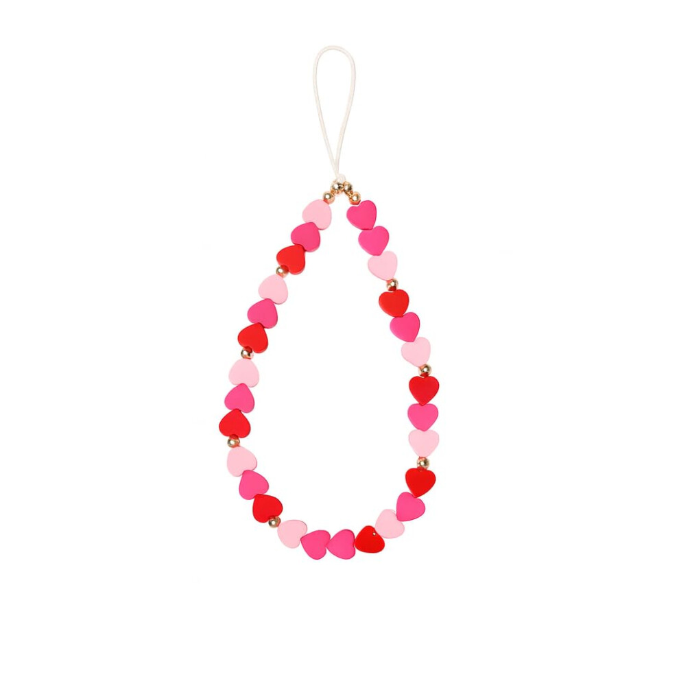 Colorful Beaded Phone Charm Strap With Smiley Face And Pearl, Handmade Y2k Aesthetic Wrist Lanyard 9455672901154
