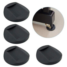 4 PCS Furniture Caster Cups, Furniture Coasters Anti-Sliding Rubber Feet Protector Pads Wooden Floor Protectors Bed Sofa Chair Leg Wheel Stoppers Ant