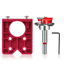 Hakkin Hinge Jig 35mm Door Hinge Jig Drill Guide Concealed hinge jig with Forstner Bit Sets Positioner for Cabinet Hinge Wood Furniture Door Hinge In