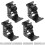 QWORK 4 Pack Folding Lock Extension Self Locking Foldable Hinge Hardware for Table Bed Leg Feet Screws Included - Black 1