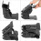 QWORK 4 Pack Folding Lock Extension Self Locking Foldable Hinge Hardware for Table Bed Leg Feet Screws Included - Black 5