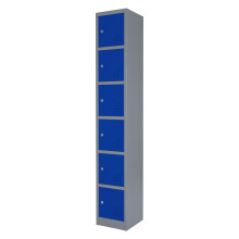 The Workplace Depot 6 Door Locker Premium Steel Construction Grey Finish 1800mm High Vandal-Resistant and Ventilated for Office or Industrial Use (6