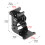 QWORK 4 Pack Folding Lock Extension Self Locking Foldable Hinge Hardware for Table Bed Leg Feet Screws Included - Black 6