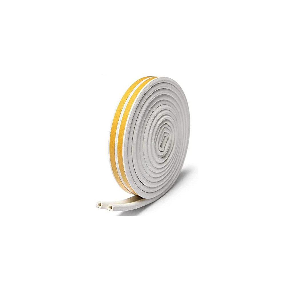 Draught Excluder Tape, Weather Stripping 9Mm(W) X6mm(T) Foam Strip Seal Self Adhesive For Door Window Against Cold Draught/Anti-Collision/Soundproof/ 43671069