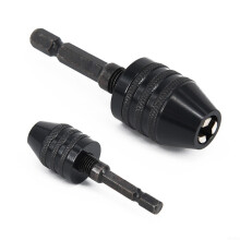 Mini Keyless Drill Chuck Adapter 1/4 Inch Hex Shank 0.36.5mm Aluminum Alloy for Cordless Screwdriver