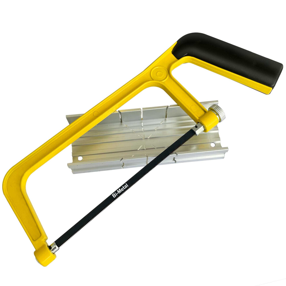 Hanpex 6 In. Mini Hacksaw & Mitre Block Set - 150Mm Extra Fine Cut Hack Saw With Bi-Metal Blade 5051226649905
